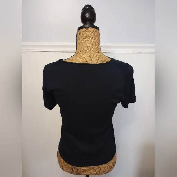 Brooks Brothers Silk Cardigan Twin Sweater Set Women's Navy Blue Button Sz Small - Picture 8 of 11